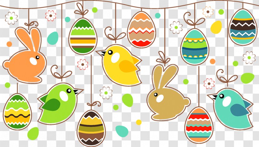 Easter Bunny Egg Hunt Pattern - Yellow - Charm Transparent PNG