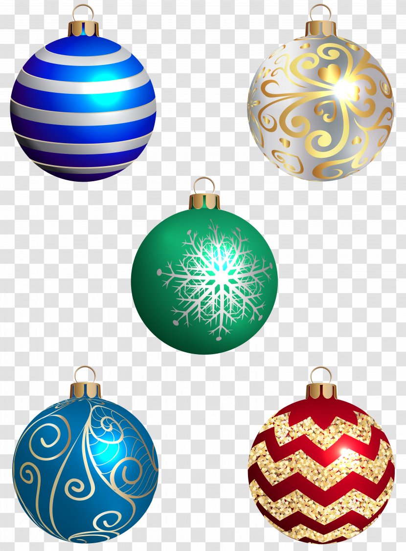 Christmas Ornament Decoration - Turquoise - Balls Set Transparent Image Transparent PNG