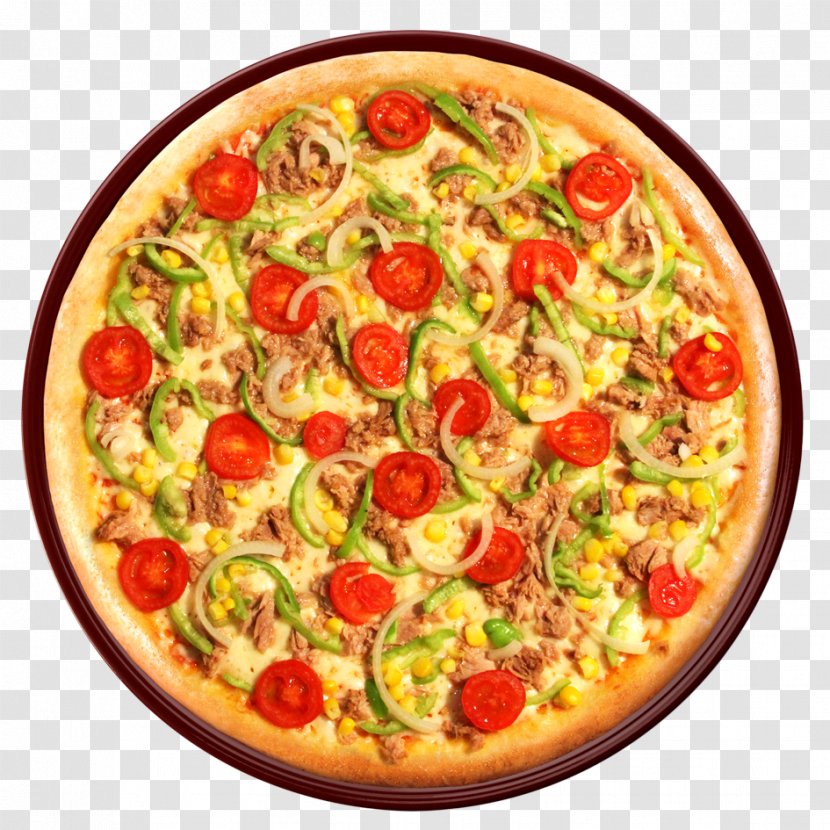California-style Pizza Sicilian Take-out Italian Cuisine - Dish Transparent PNG