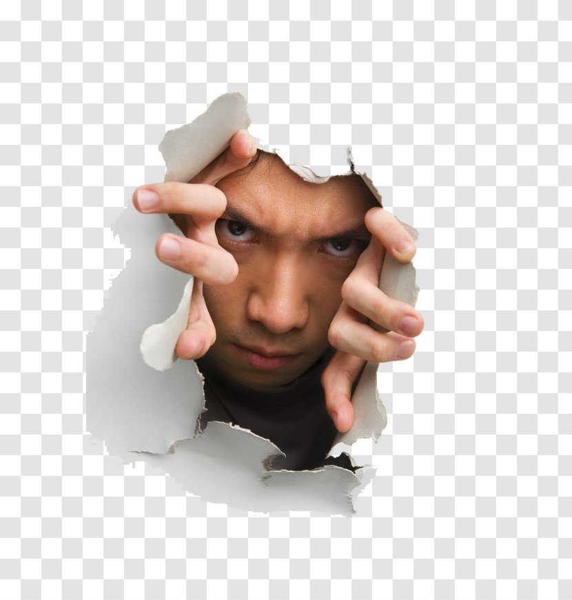 Stock Photography Shutterstock - Printing - Suspense Man Broke Out Of The Wall Transparent PNG