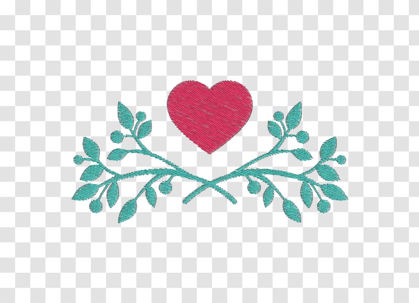 Ornament Heart Embroidery Felt Handicraft - Flowering Plant Transparent PNG