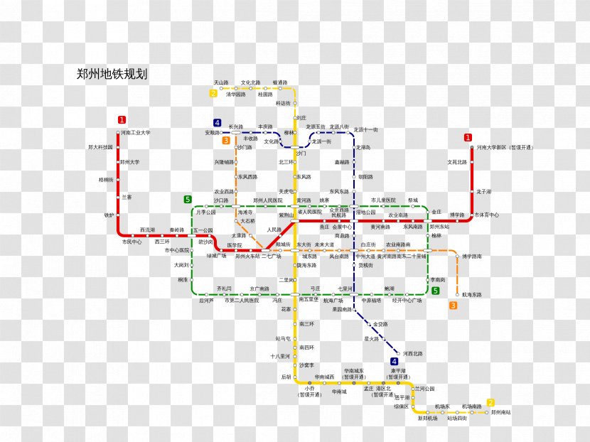 Zhengzhou Metro Xinzheng Rapid Transit Line 1 Rail Transport - Plot - Simplified Map Transparent PNG