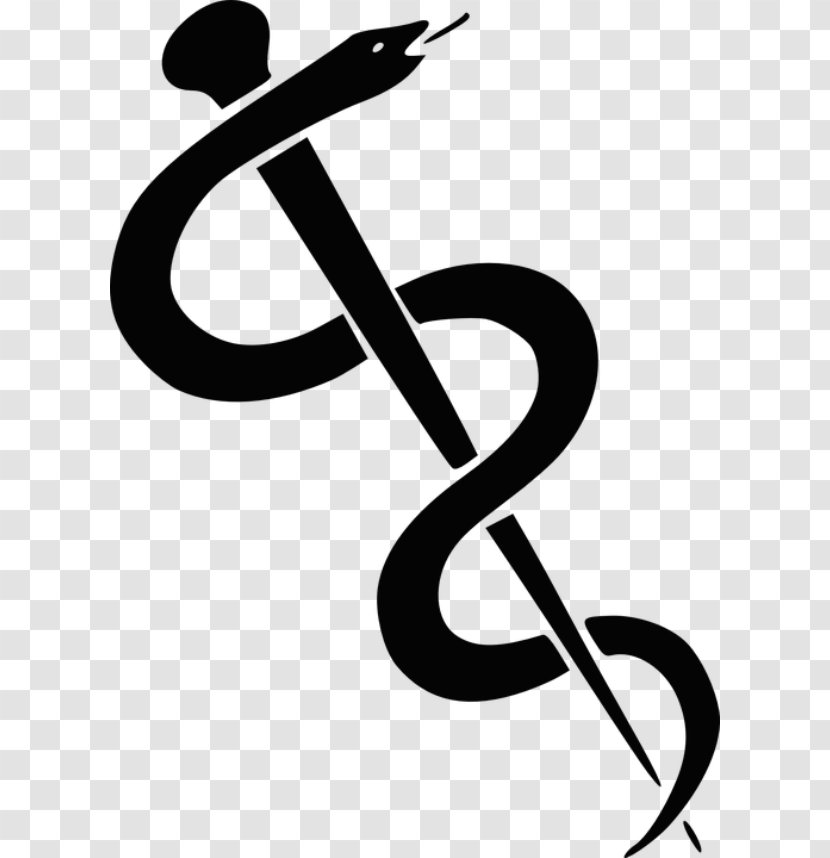 Rod Of Asclepius Vector Graphics Clip Art Staff Hermes - Monochrome Photography - Symbol Transparent PNG