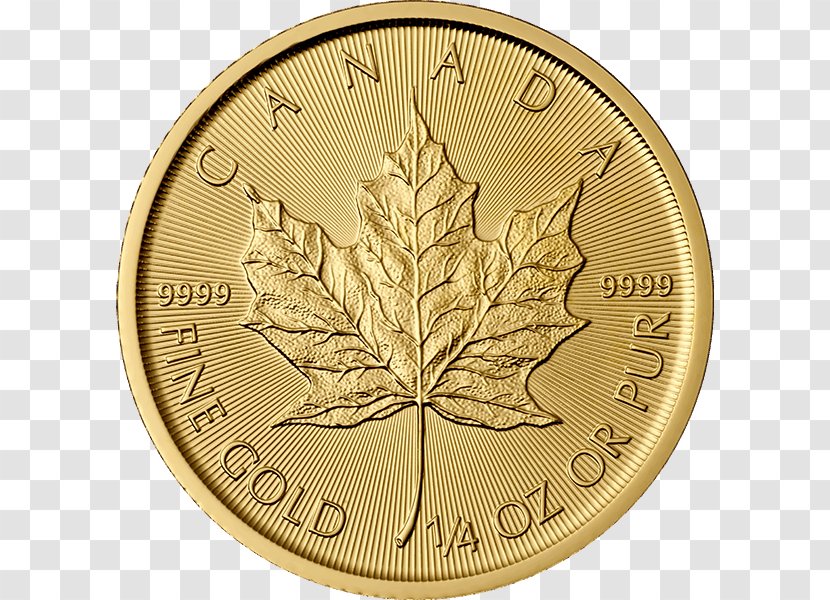 Canadian Gold Maple Leaf Bullion Coin Silver Transparent PNG
