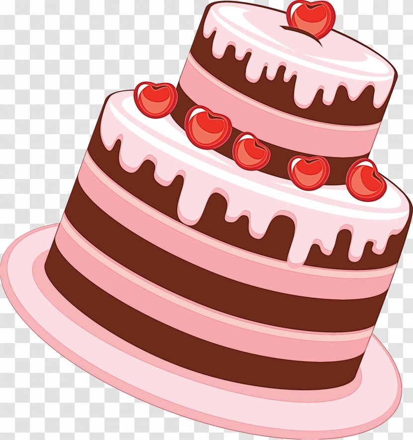 Pink Birthday Cake - Dish Pastel Transparent PNG