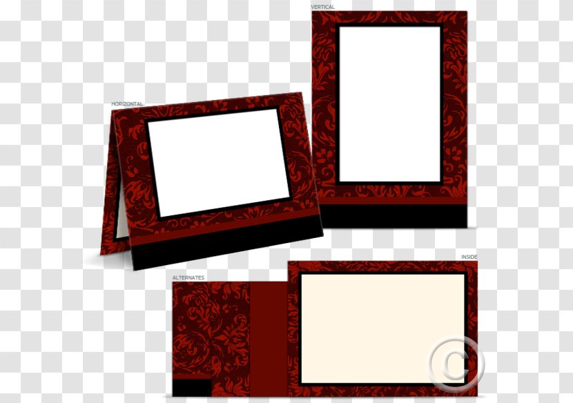 Picture Frames Rectangle - Red - Greeting Card Templates Transparent PNG