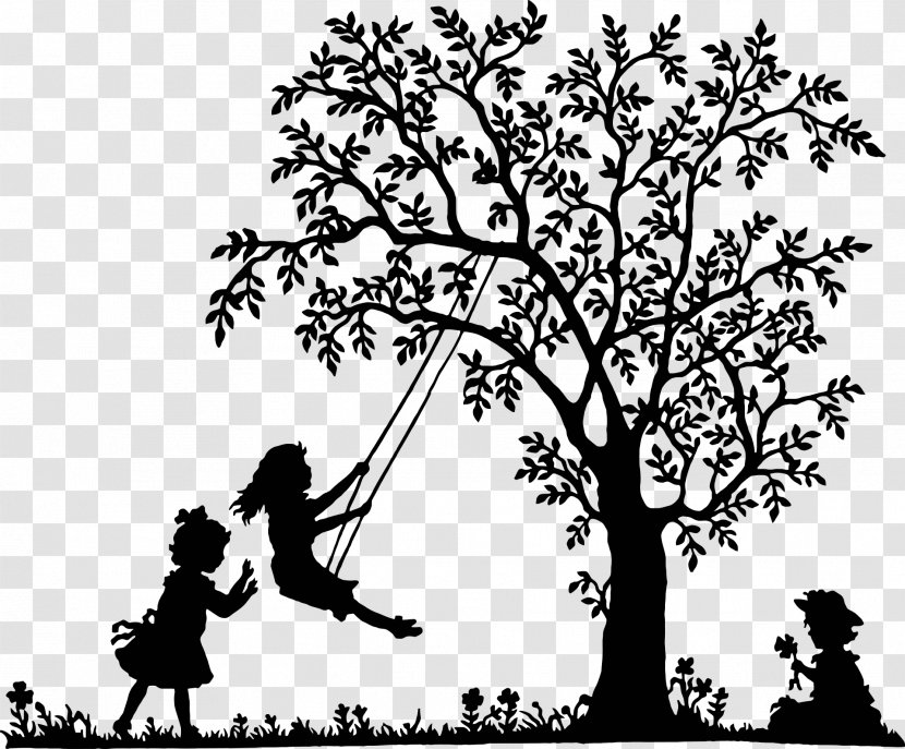 Swing Wall Decal Child Tree Clip Art - Cartoon Transparent PNG