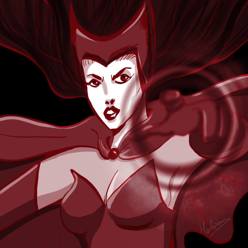 Supervillain Cartoon Legendary Creature - Scarlet Witch Transparent PNG