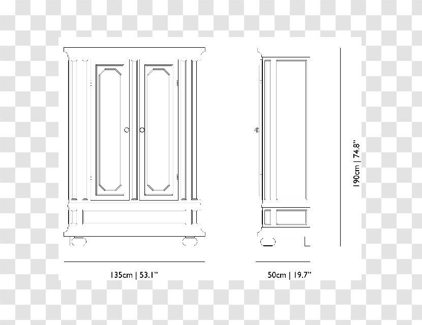 Armoires & Wardrobes Door Handle Line Angle - Rectangle Transparent PNG