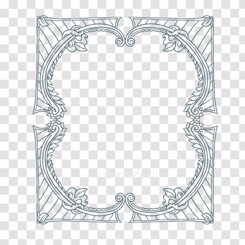 Picture Frames Line Art Pattern - Border - Visual Arts Transparent PNG