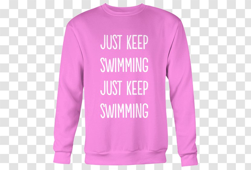 T-shirt Sleeve Sweater Pink Bluza - Shop - Just Keep Swimming Nemo Transparent PNG