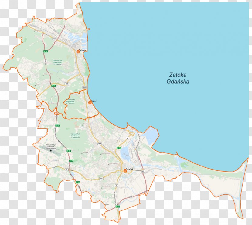 Gdańsk Gdynia Sopot Map Głogowo - Organism Transparent PNG