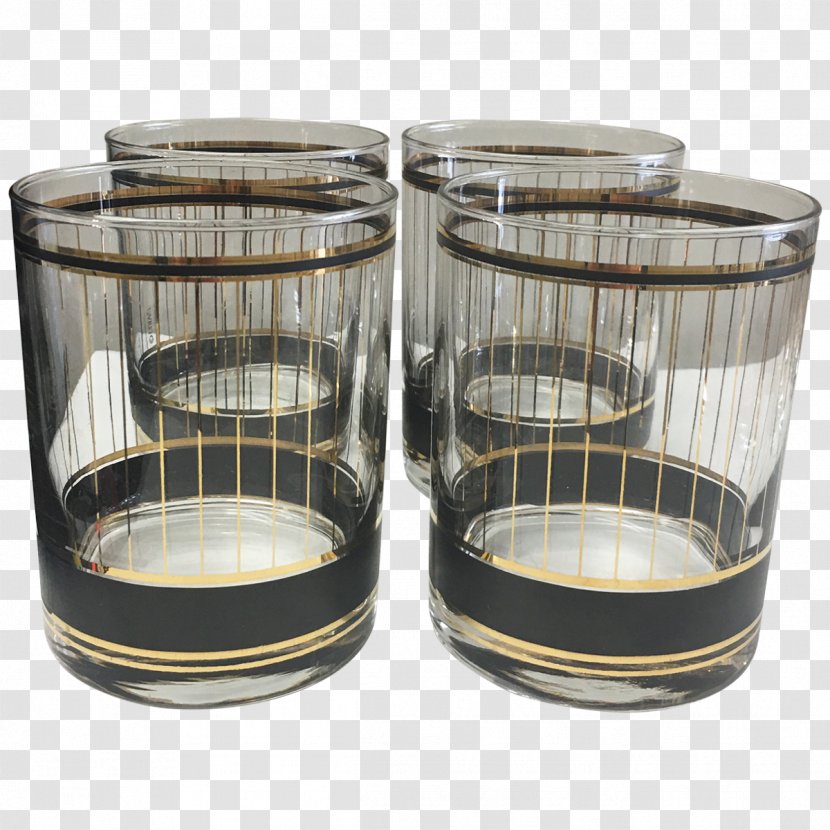Old Fashioned Glass Cocktail Tableware - Table - Black Rimmed Glasses Transparent PNG