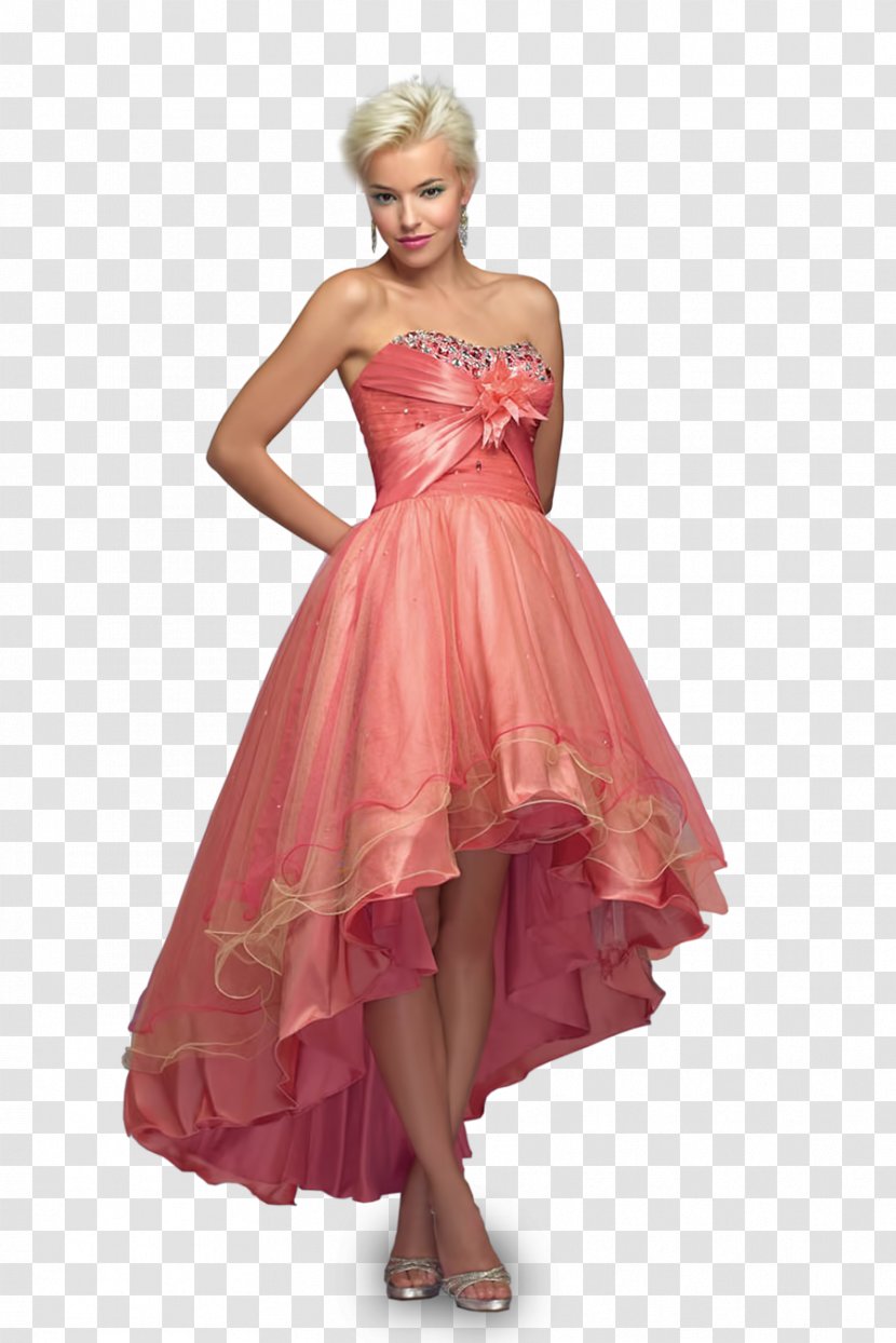 Wedding Dress Prom Veil Ball Gown - Pink Transparent PNG
