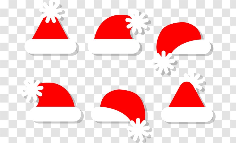 Santa Claus Christmas Bonnet Hat - Gratis - Six Red Transparent PNG
