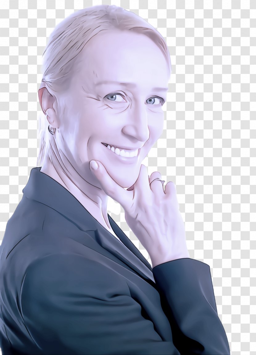 Face Chin Businessperson Gesture Portrait - Smile Whitecollar Worker Transparent PNG