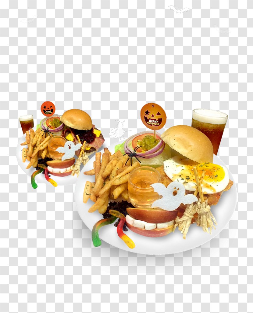 Hamburger Fast Food Halloween - Sandwich Transparent PNG