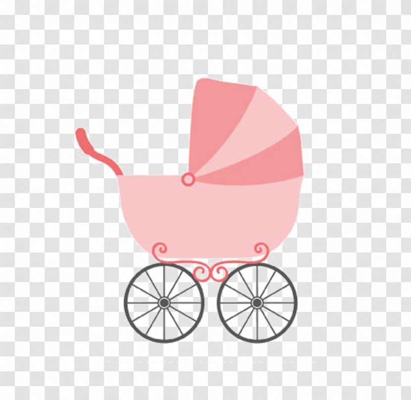 Infant Label Baby Shower Transport Sticker - Cart Transparent PNG