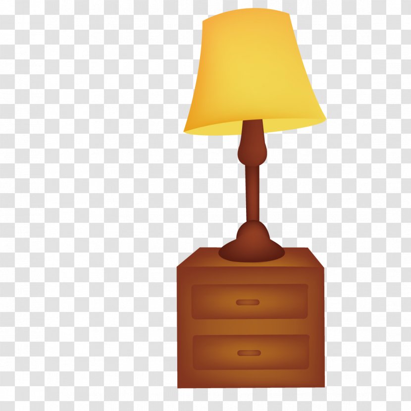 Nightstand Cartoon Lampe De Chevet - Table - Vector Appliance Bedside Lamp Transparent PNG