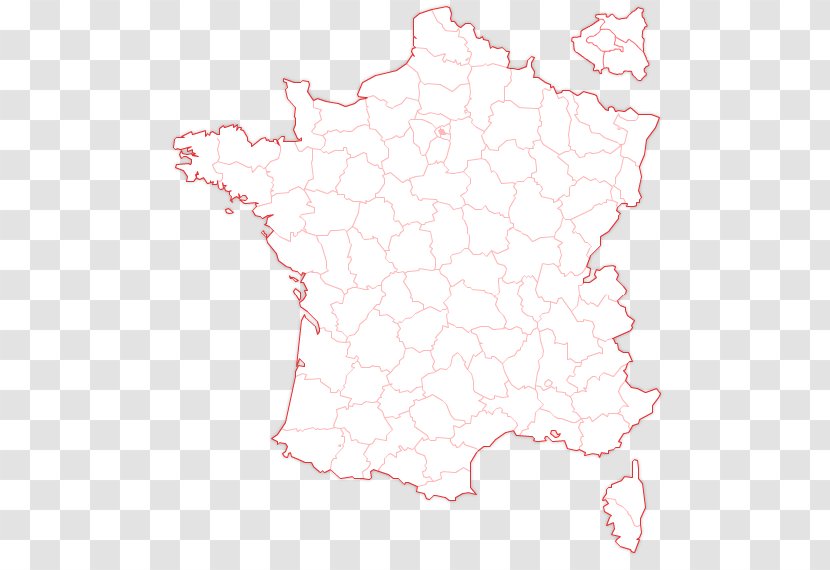 Blank Map France Pink M Tuberculosis - Area Transparent PNG