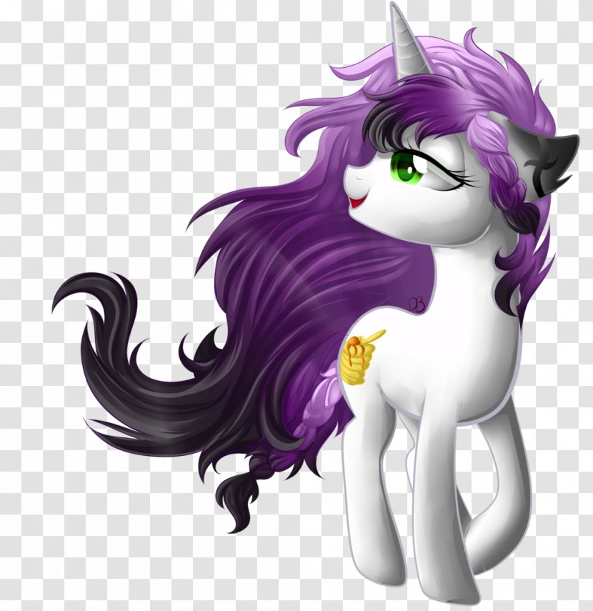 Cat Horse Pony Animal Art - Purple Hair Transparent PNG