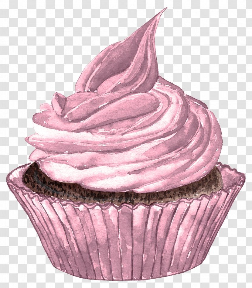 Coffee Cupcake Cafe Muffin - Pastry - Pink Cake Transparent PNG