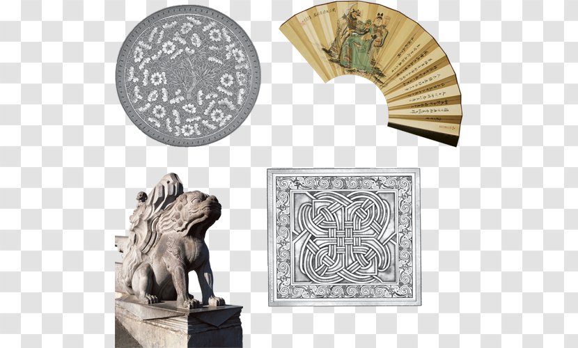 China Computer File - Classical Chinese - Carved Sculpture Fan Transparent PNG