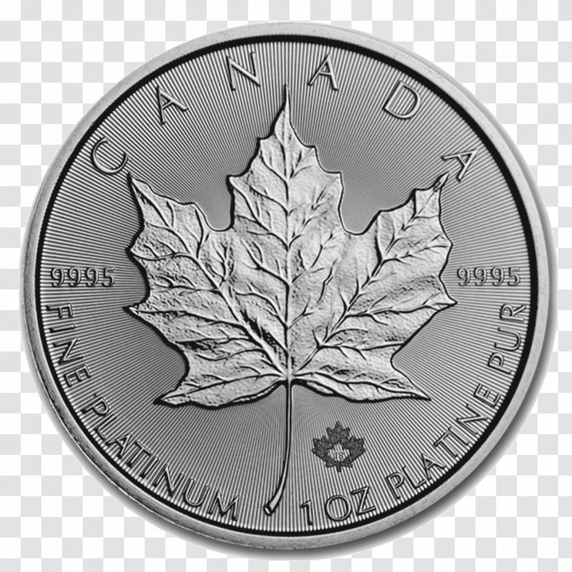 Canadian Gold Maple Leaf Platinum Bullion Royal Mint - Coin Transparent PNG