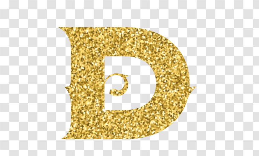 Alphabet Letter Gold Glitter Earring Transparent PNG