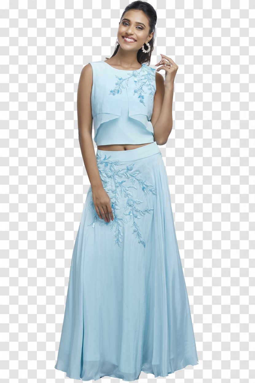 Blue Crop Top Dress Clothing Transparent PNG