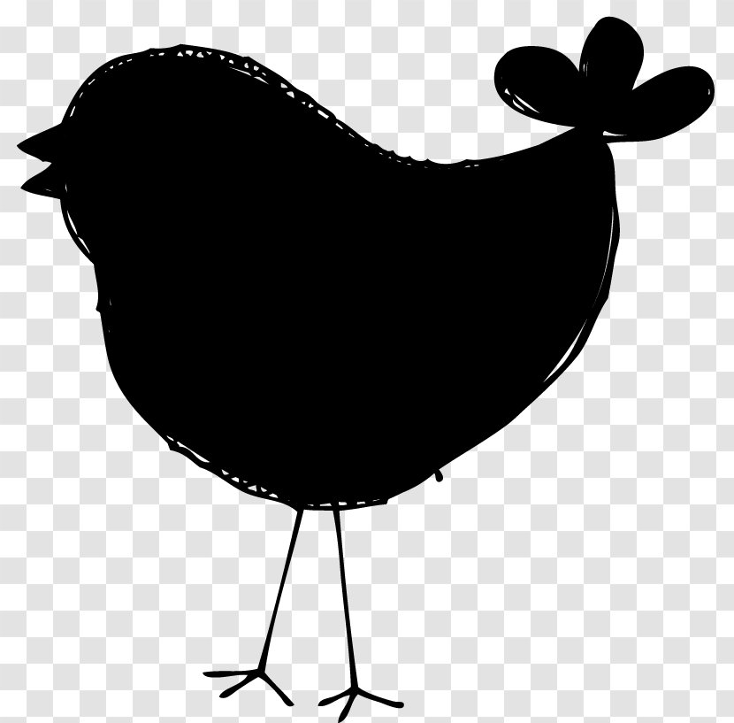 Rooster Black & White - Silhouette - M Clip Art Neck Transparent PNG