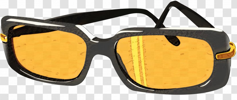 Goggles Sunglasses Clip Art Product - Eye Glass Accessory - Orange Transparent PNG