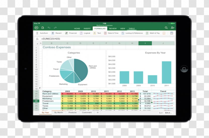 Office For IPad Microsoft 365 Excel - Brand Transparent PNG
