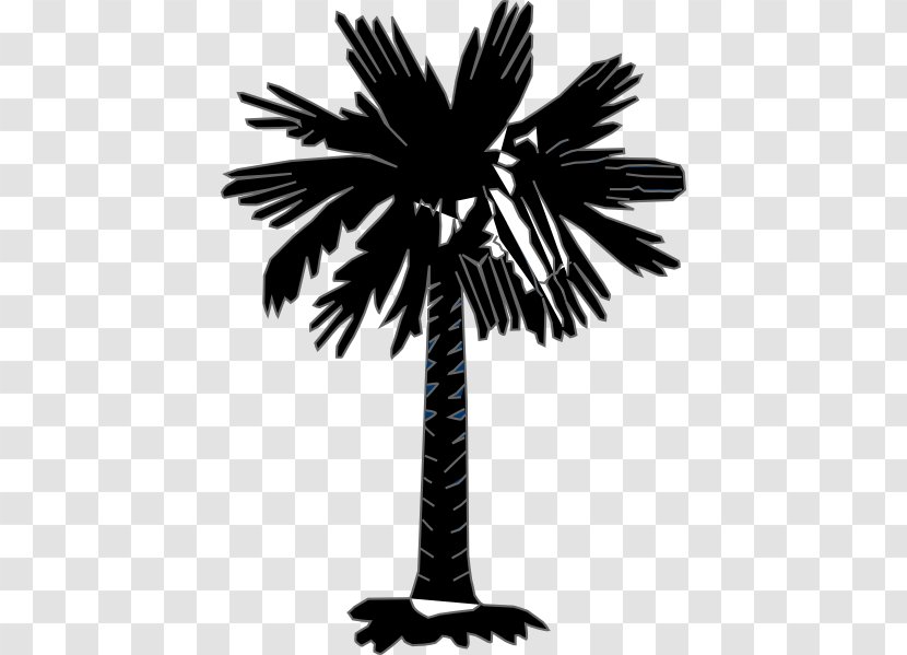 Flag Of South Carolina Columbia Sabal Palm North Korea - Arecales - Black And White Transparent PNG