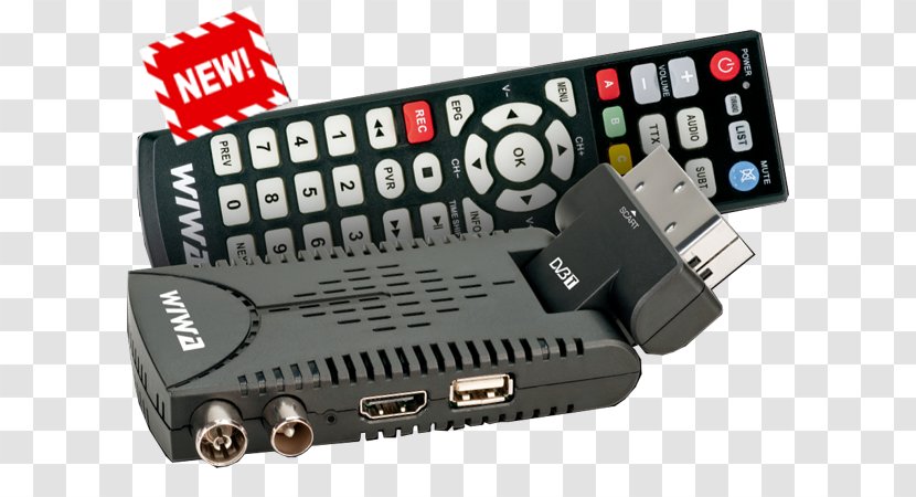Set-top Box DVB-T Tuner DVB Receiver Digital Video Broadcasting - Technology - Hd Lcd Tv Transparent PNG