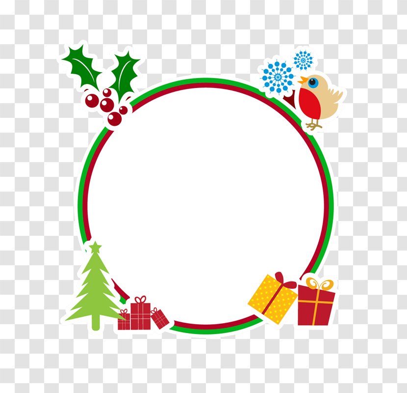 Santa Claus Christmas Tree Reindeer Picture Frames - Holiday - Circular Frame Element Transparent PNG