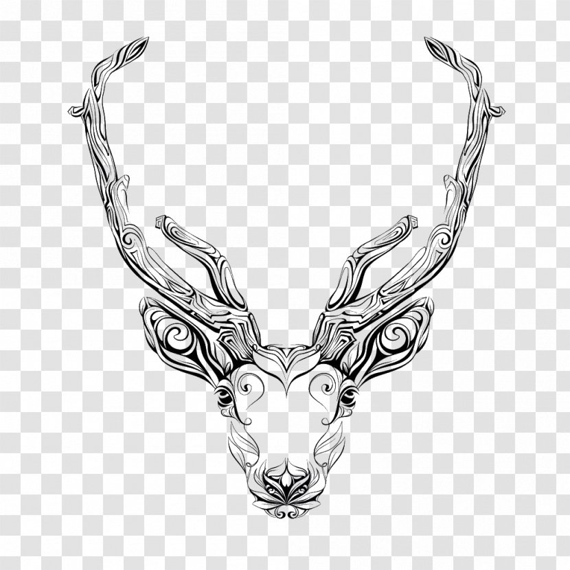 Deer Antelope Royalty-free Horn - Silver Transparent PNG