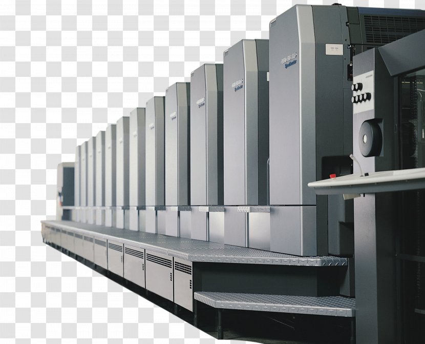 Heidelberger Druckmaschinen Offset Printing Printer - Komori - A Whole Row Of Computer System Equipment Transparent PNG