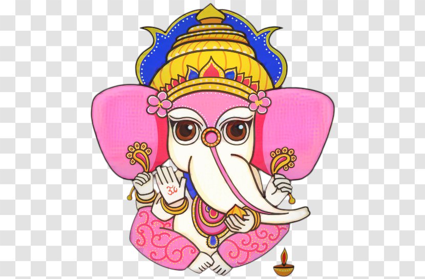 Ganesh Chaturthi - Sticker Pink Transparent PNG