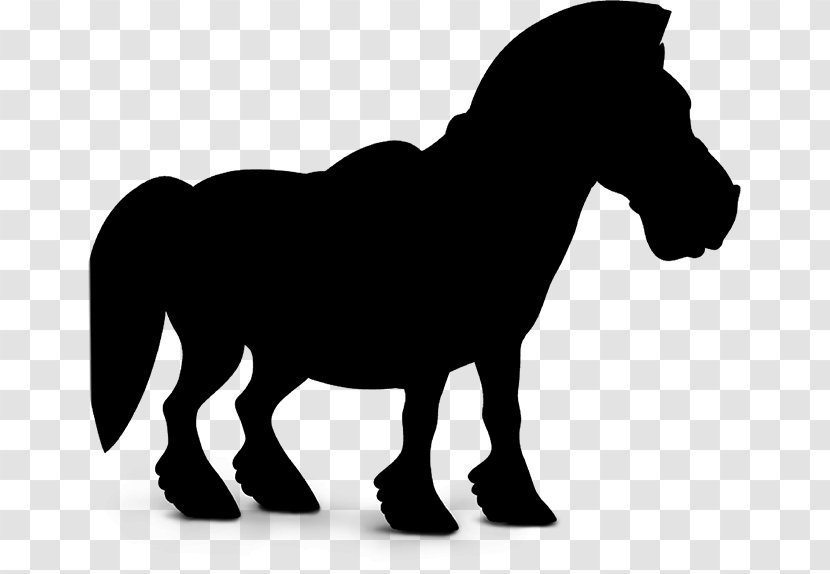 Mustang Stallion Black & White - M Halter Bridle Transparent PNG