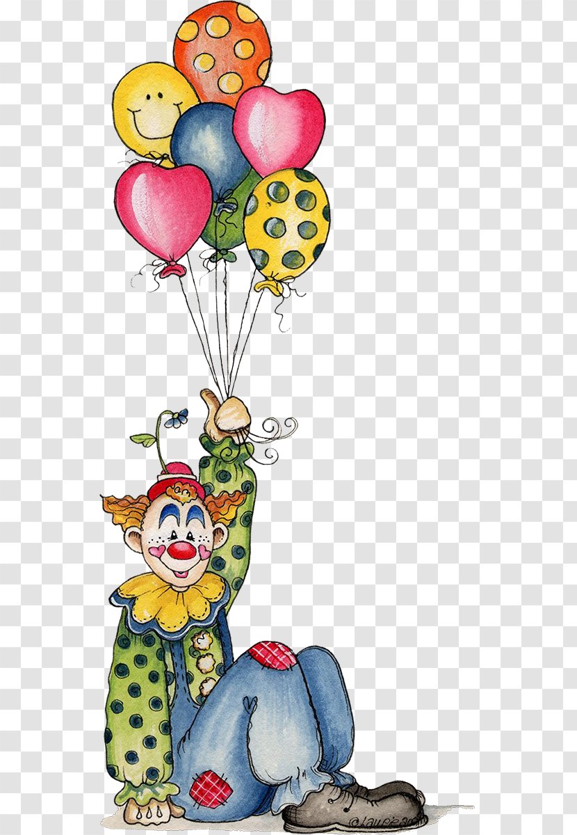 Birthday Clown Clip Art - Watercolor Transparent PNG