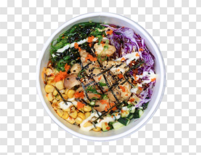 Korean Cuisine Salad Food Poke Vegetarian - Brown Rice Transparent PNG