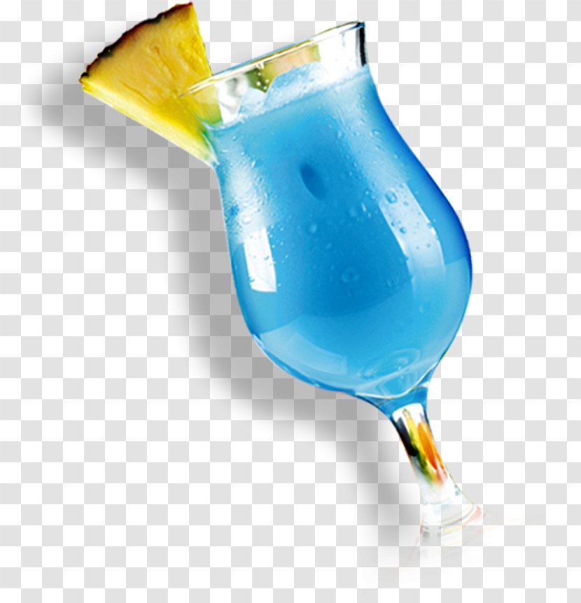 Blue Hawaii Lagoon Sea Breeze Gin And Tonic Cocktail - Non Alcoholic Beverage - Drink Transparent PNG