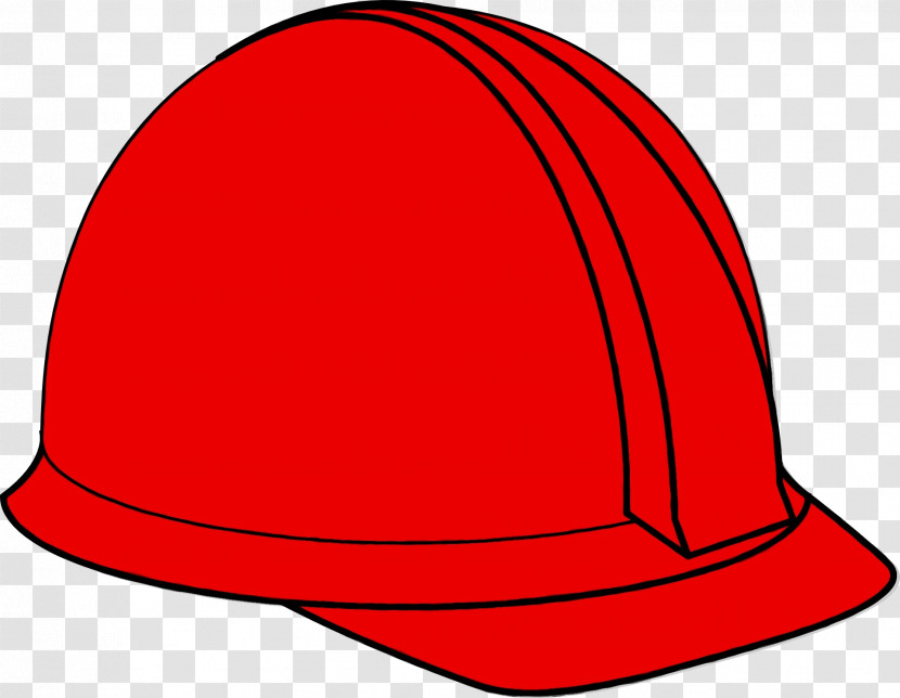 Clothing Red Line Hat Personal Protective Equipment Transparent PNG
