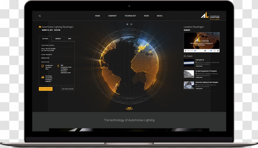 Screenshot Display Device AL-Automotive Lighting Referenzen Multimedia - Csk1 Transparent PNG