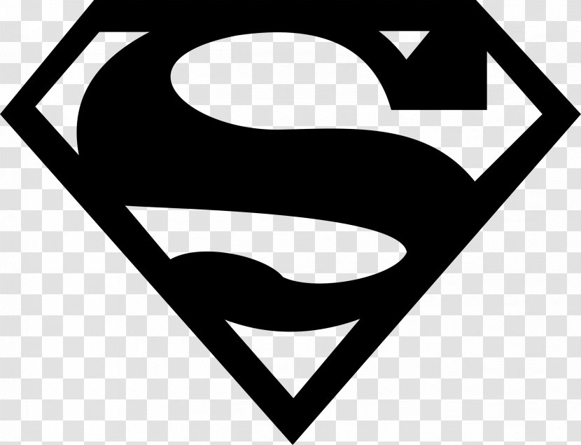 Superman Logo Batman Supergirl - Black And White - Cloak Transparent PNG