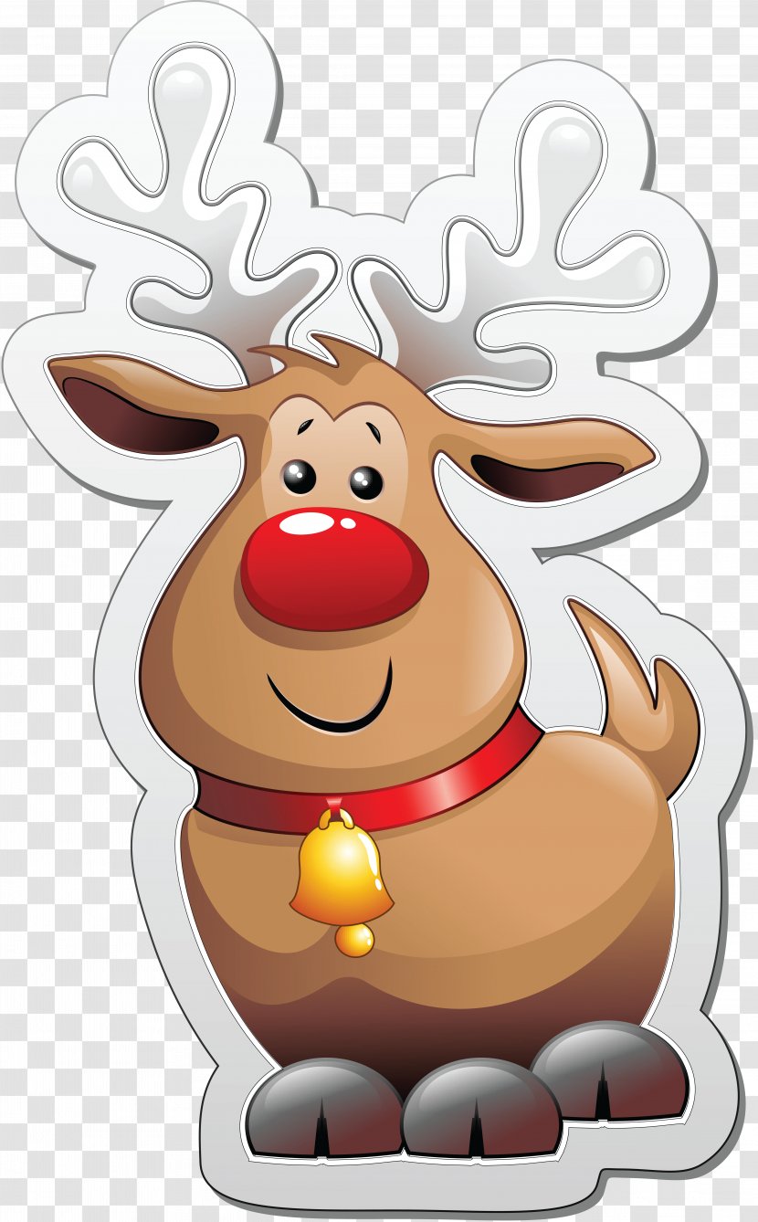 Santa Claus's Reindeer Rudolph Christmas - Fictional Character Transparent PNG