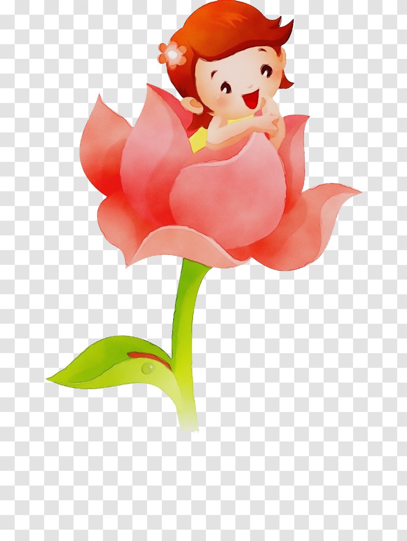 Cartoon Clip Art Flower Fictional Character Plant - Cut Flowers - Tulip Transparent PNG