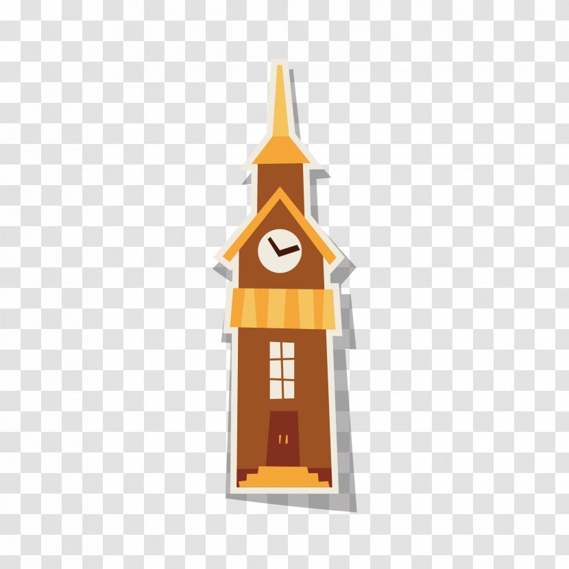 Clock Tower, Hong Kong Steeple - Tower - Vector Hand Painted Church Material Transparent PNG