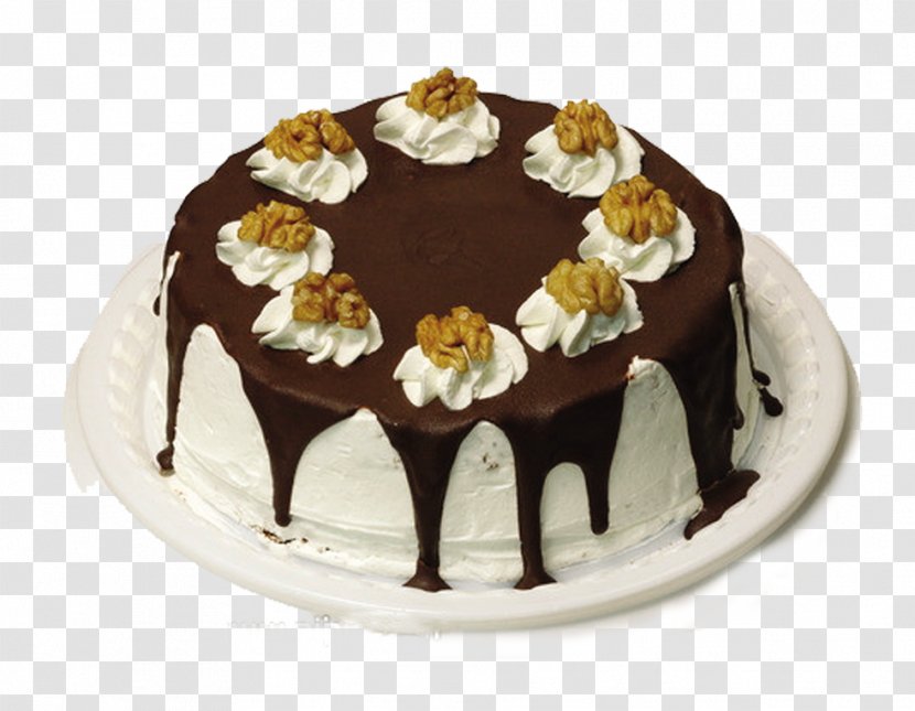 Chocolate Truffle Cake Black Forest Gateau Icing Cream - Fondant - Birthday Transparent PNG